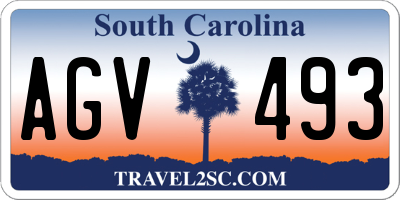 SC license plate AGV493
