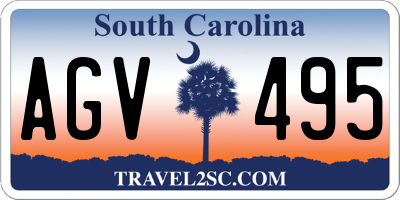 SC license plate AGV495