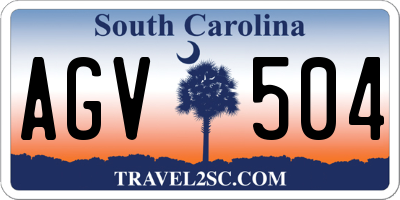 SC license plate AGV504