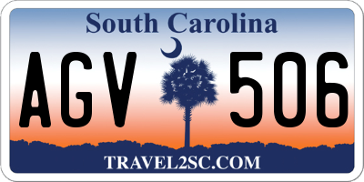 SC license plate AGV506