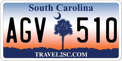 SC license plate AGV510