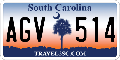 SC license plate AGV514
