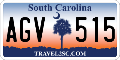 SC license plate AGV515