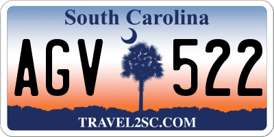 SC license plate AGV522