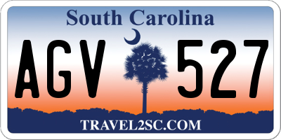 SC license plate AGV527