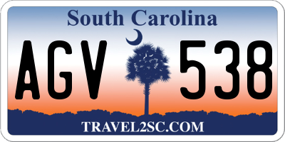 SC license plate AGV538