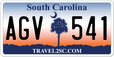 SC license plate AGV541