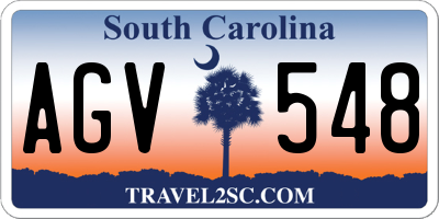 SC license plate AGV548