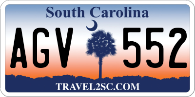 SC license plate AGV552