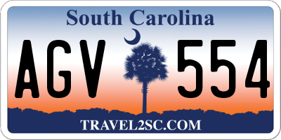 SC license plate AGV554