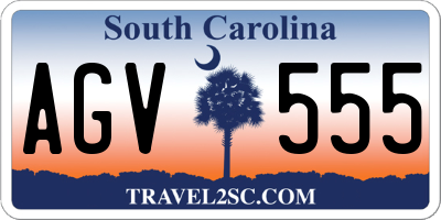 SC license plate AGV555