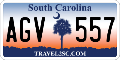 SC license plate AGV557