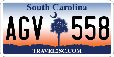 SC license plate AGV558