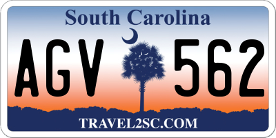 SC license plate AGV562