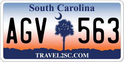 SC license plate AGV563