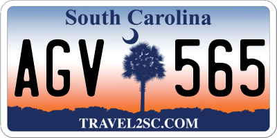 SC license plate AGV565