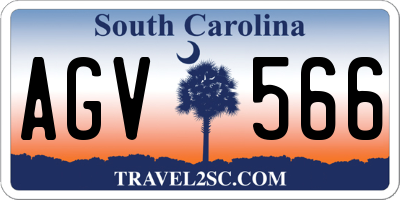 SC license plate AGV566