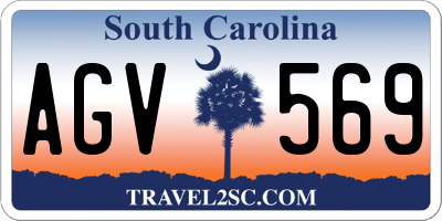 SC license plate AGV569