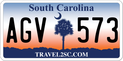 SC license plate AGV573