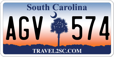 SC license plate AGV574