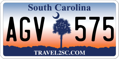 SC license plate AGV575