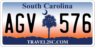 SC license plate AGV576