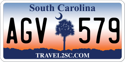 SC license plate AGV579