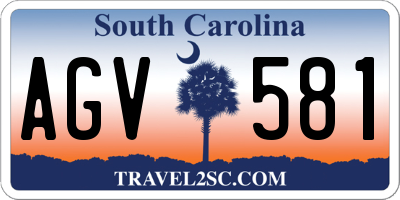 SC license plate AGV581