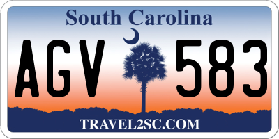 SC license plate AGV583