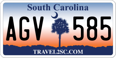 SC license plate AGV585