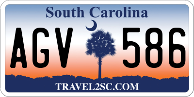 SC license plate AGV586