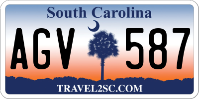 SC license plate AGV587