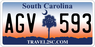 SC license plate AGV593