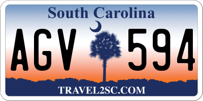 SC license plate AGV594