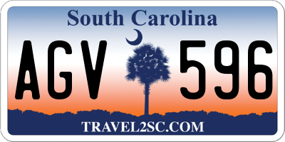 SC license plate AGV596