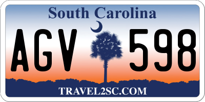 SC license plate AGV598