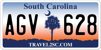 SC license plate AGV628