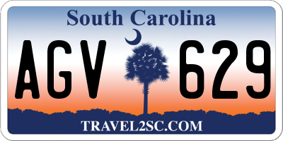 SC license plate AGV629