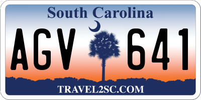 SC license plate AGV641