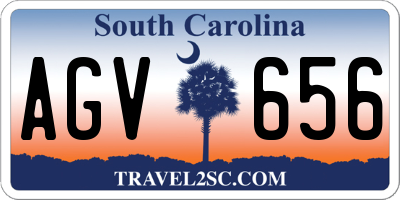 SC license plate AGV656