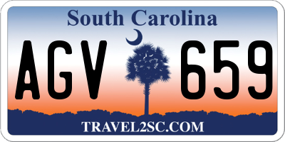 SC license plate AGV659