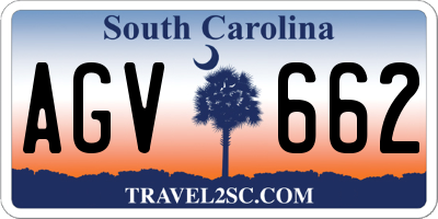 SC license plate AGV662