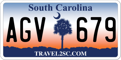 SC license plate AGV679