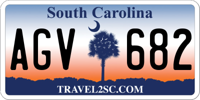 SC license plate AGV682