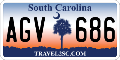 SC license plate AGV686