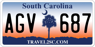 SC license plate AGV687