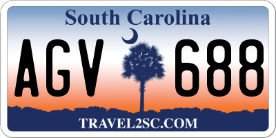 SC license plate AGV688