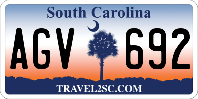 SC license plate AGV692