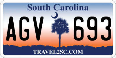 SC license plate AGV693