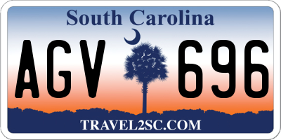 SC license plate AGV696